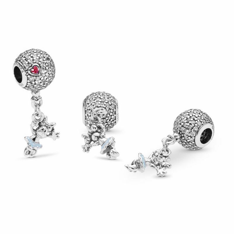 Pandora Disneyr Floating Minnie Dangle Charm - Sterling Silver/Enamel/Blue/Cubic Zirconia - Canada |